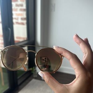 Ray-Ban Bronze-Tinted Round Sunglasses
